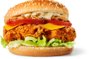 crispy chicken cheese burger